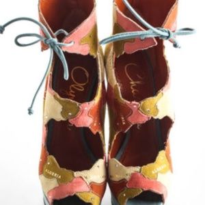 Charlotte Olympia Blue Suede World At Her Feet Pum